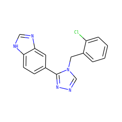 Clc1ccccc1Cn1cnnc1-c1ccc2[nH]cnc2c1 ZINC000118807679