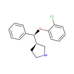 Clc1ccccc1O[C@H](c1ccccc1)[C@@H]1CCNC1 ZINC000095587969