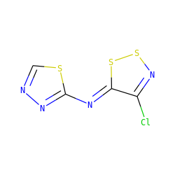 Clc1nssc1=Nc1nncs1 ZINC000252677615