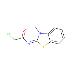 Cn1/c(=N\C(=O)CCl)sc2ccccc21 ZINC000100499894