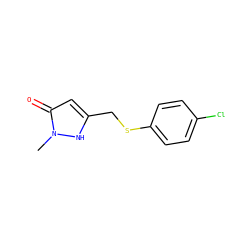 Cn1[nH]c(CSc2ccc(Cl)cc2)cc1=O ZINC000013140601