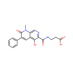 Cn1c(=O)c(-c2ccccc2)cc2c(O)c(C(=O)NCCC(=O)O)ncc21 ZINC000169711022