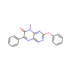 Cn1c(=O)c(-c2ccccc2)nc2cnc(Oc3ccccc3)nc21 ZINC000004238313