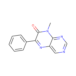 Cn1c(=O)c(-c2ccccc2)nc2cncnc21 ZINC000004238582