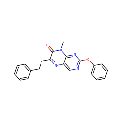 Cn1c(=O)c(CCc2ccccc2)nc2cnc(Oc3ccccc3)nc21 ZINC000004238297