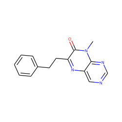Cn1c(=O)c(CCc2ccccc2)nc2cncnc21 ZINC000004238490