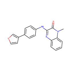 Cn1c(=O)c(Nc2ccc(-c3ccoc3)cc2)nc2ccccc21 ZINC000028522722