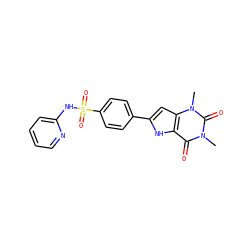 Cn1c(=O)c2[nH]c(-c3ccc(S(=O)(=O)Nc4ccccn4)cc3)cc2n(C)c1=O ZINC000003818287