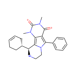 Cn1c(=O)c2c(-c3ccccc3)n3c(c2n(C)c1=O)[C@H]([C@H]1CC=CCC1)NCC3 ZINC000209529232