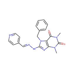 Cn1c(=O)c2c(nc(N/N=C/c3ccncc3)n2Cc2ccccc2)n(C)c1=O ZINC000004312558