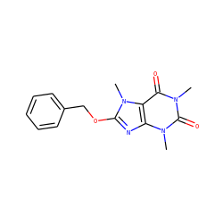 Cn1c(=O)c2c(nc(OCc3ccccc3)n2C)n(C)c1=O ZINC000037868689