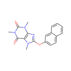 Cn1c(=O)c2c(nc(Oc3ccc4ccccc4c3)n2C)n(C)c1=O ZINC000000377442