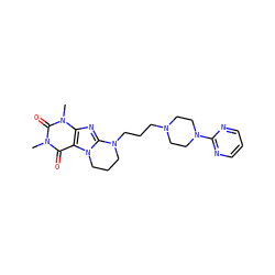 Cn1c(=O)c2c(nc3n2CCCN3CCCN2CCN(c3ncccn3)CC2)n(C)c1=O ZINC000103208095