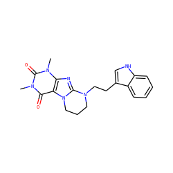 Cn1c(=O)c2c(nc3n2CCCN3CCc2c[nH]c3ccccc23)n(C)c1=O ZINC000028872415