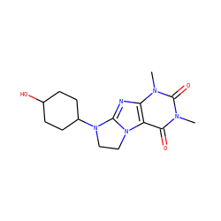 Cn1c(=O)c2c(nc3n2CCN3C2CCC(O)CC2)n(C)c1=O ZINC000095578836