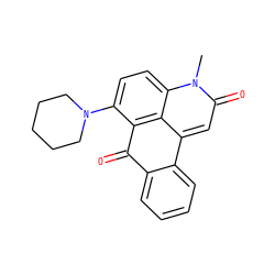 Cn1c(=O)cc2c3c(c(N4CCCCC4)ccc31)C(=O)c1ccccc1-2 ZINC000002348208