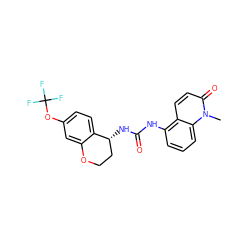 Cn1c(=O)ccc2c(NC(=O)N[C@@H]3CCOc4cc(OC(F)(F)F)ccc43)cccc21 ZINC000143458451