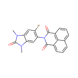 Cn1c(=O)n(C)c2cc(N3C(=O)c4cccc5cccc(c45)C3=O)c(Br)cc21 ZINC001772634563