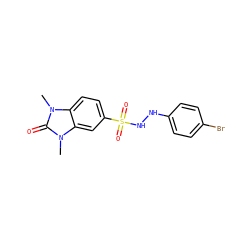 Cn1c(=O)n(C)c2cc(S(=O)(=O)NNc3ccc(Br)cc3)ccc21 ZINC000653701695