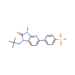 Cn1c(=O)n(CC(C)(C)C)c2ccc(-c3ccc(S(C)(=O)=O)cc3)nc21 ZINC000146636850