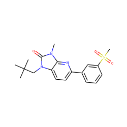 Cn1c(=O)n(CC(C)(C)C)c2ccc(-c3cccc(S(C)(=O)=O)c3)nc21 ZINC000653809953