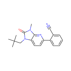 Cn1c(=O)n(CC(C)(C)C)c2ccc(-c3ccccc3C#N)nc21 ZINC000146482735