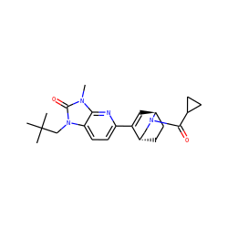 Cn1c(=O)n(CC(C)(C)C)c2ccc(C3=C[C@H]4CC[C@H]3CN4C(=O)C3CC3)nc21 ZINC000204986391