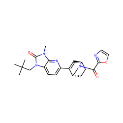 Cn1c(=O)n(CC(C)(C)C)c2ccc(C3=C[C@H]4CC[C@H]3CN4C(=O)c3ncco3)nc21 ZINC000145466837