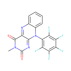 Cn1c(=O)nc2n(-c3c(F)c(F)c(F)c(F)c3F)c3ccccc3nc-2c1=O ZINC000029334505