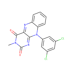 Cn1c(=O)nc2n(-c3cc(Cl)cc(Cl)c3)c3ccccc3nc-2c1=O ZINC000000607307