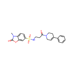 Cn1c(=O)oc2cc(S(=O)(=O)NCCC(=O)N3CC=C(c4ccccc4)CC3)ccc21 ZINC000004436827