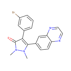 Cn1c(-c2ccc3nccnc3c2)c(-c2cccc(Br)c2)c(=O)n1C ZINC000045353084