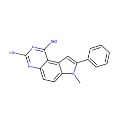 Cn1c(-c2ccccc2)cc2c3c(N)nc(N)nc3ccc21 ZINC000045190090