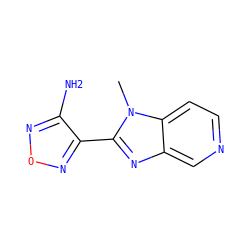 Cn1c(-c2nonc2N)nc2cnccc21 ZINC000028461237