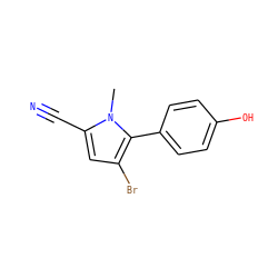 Cn1c(C#N)cc(Br)c1-c1ccc(O)cc1 ZINC001772638098