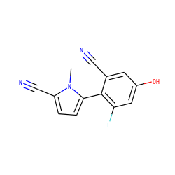 Cn1c(C#N)ccc1-c1c(F)cc(O)cc1C#N ZINC001772654965