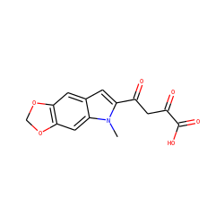 Cn1c(C(=O)CC(=O)C(=O)O)cc2cc3c(cc21)OCO3 ZINC000101021103