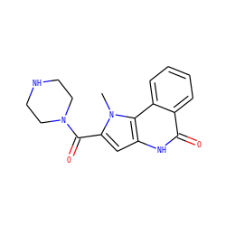 Cn1c(C(=O)N2CCNCC2)cc2[nH]c(=O)c3ccccc3c21 ZINC000169352932