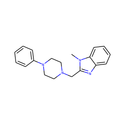 Cn1c(CN2CCN(c3ccccc3)CC2)nc2ccccc21 ZINC000033312492