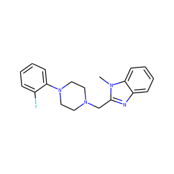 Cn1c(CN2CCN(c3ccccc3F)CC2)nc2ccccc21 ZINC000045355021