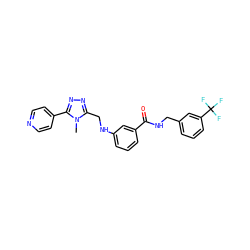 Cn1c(CNc2cccc(C(=O)NCc3cccc(C(F)(F)F)c3)c2)nnc1-c1ccncc1 ZINC001772600283