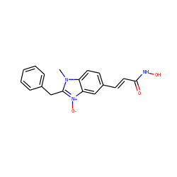 Cn1c(Cc2ccccc2)[n+]([O-])c2cc(/C=C/C(=O)NO)ccc21 ZINC000139200579