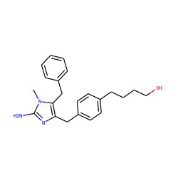 Cn1c(N)nc(Cc2ccc(CCCCO)cc2)c1Cc1ccccc1 ZINC000001535343
