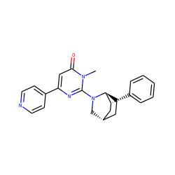 Cn1c(N2C[C@H]3CC[C@H]2[C@H](c2ccccc2)C3)nc(-c2ccncc2)cc1=O ZINC000653685369