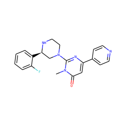 Cn1c(N2CCN[C@H](c3ccccc3F)C2)nc(-c2ccncc2)cc1=O ZINC000116774443