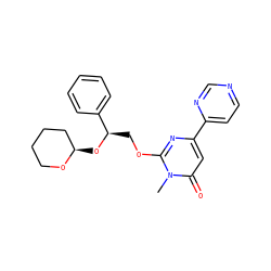 Cn1c(OC[C@@H](O[C@@H]2CCCCO2)c2ccccc2)nc(-c2ccncn2)cc1=O ZINC000146499520