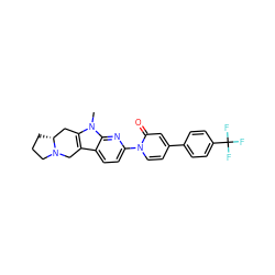 Cn1c2c(c3ccc(-n4ccc(-c5ccc(C(F)(F)F)cc5)cc4=O)nc31)CN1CCC[C@@H]1C2 ZINC000113190611