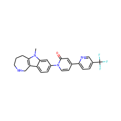 Cn1c2c(c3ccc(-n4ccc(-c5ccc(C(F)(F)F)cn5)cc4=O)cc31)CNCCC2 ZINC000068248169