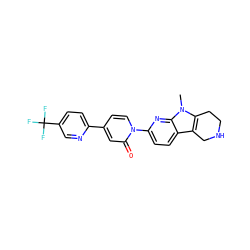 Cn1c2c(c3ccc(-n4ccc(-c5ccc(C(F)(F)F)cn5)cc4=O)nc31)CNCC2 ZINC000142041579