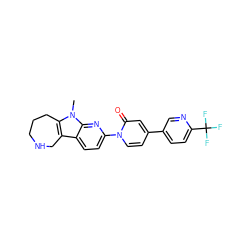 Cn1c2c(c3ccc(-n4ccc(-c5ccc(C(F)(F)F)nc5)cc4=O)nc31)CNCCC2 ZINC000115008943